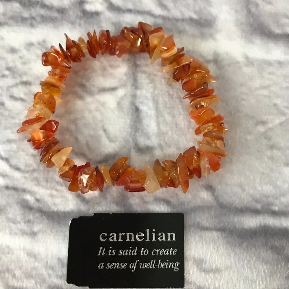 Stretch Carnelian Crystal‎ Bracelet